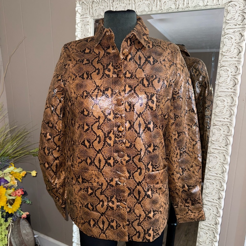 Steele • Faux Python Print Jacket NWT - image 1
